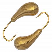Фото чесночинка с бисером d 4,0 мм, вес 1,6 гр, золото /10 шт/